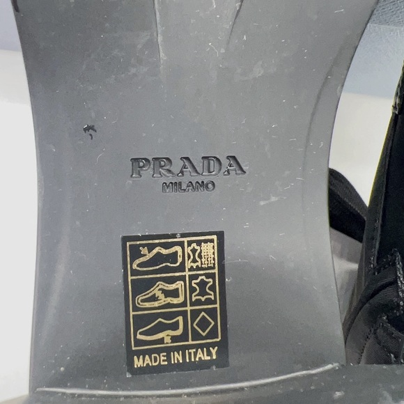 Prada Brushed leather and nylon laced booties - Picture 15 of 15